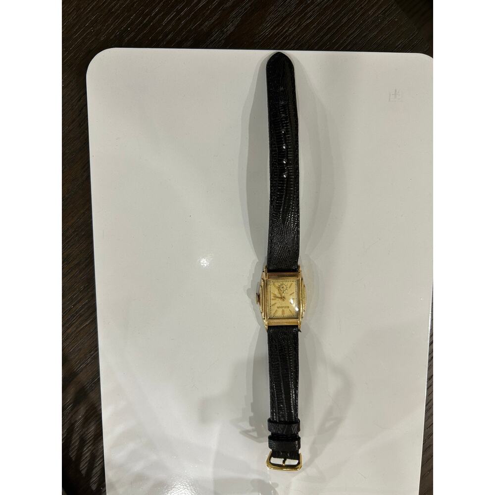 Bulova art deco swiss power 10K rolled gold plate watch - Picture 3 of 10
